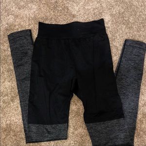 Grey and Black Two Tone Seamless Gymshark Leggings